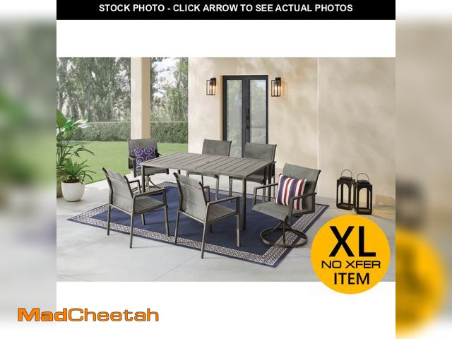 Lot 74-14245865 - Hampton Bay Westgrove 7-Peice Metal Sling Outdoor Dining Set - UNUSED