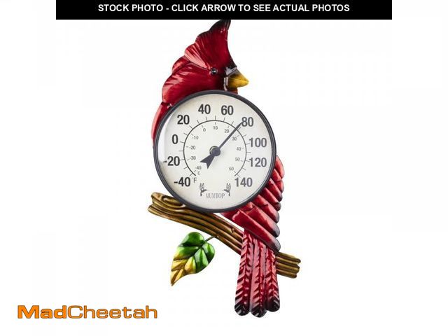 Lot 74-11554043 - MUMTOP Outdoor Thermometer, Cardinal Large Number Wall Mounted Outside Thermometer for Patio, Yard, ...