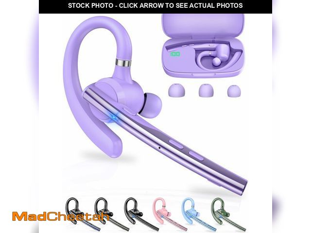Lot 74-14062730 - New Bee Bluetooth Headset V5.1 72H Talk Dual Mic with Mute Button for Business, Wireless Hand-Free B...