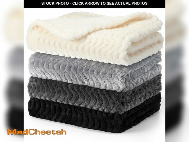 Lot 74-13960537 - Frienda 4 Pcs Baby Fuzzy Blanket Fluffy Baby Blanket for Boys Girls Soft Warm Infant Newborn Toddler...