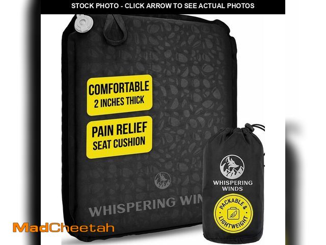 Lot 74-14215142 - Whispering Winds Inflatable Seat Cushion - Comfortable Blow-up Foam Pad for Airplane, Travel, Stadiu...