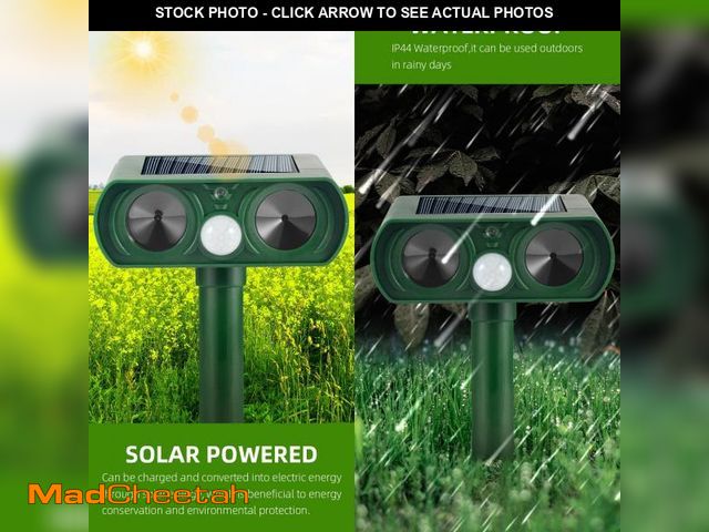 Lot 74-12302269 - 2 Pack Ultrasonic Animal Repellent Outdoor Deer Repellent Devices Solar Animal Repeller Waterproof, ...