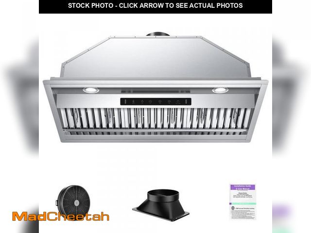 Lot 74-12446573 - VIKIO PRO 42 in. 600 CFM Convertible Insert Range Hood 3-Speed Gesture / Touch Control with LED,Char...