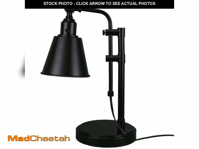 Lot 74-12886434 - (MISSING LAMP SHADE) Better Homes &amp; Gardens Adjustable Metal Desk Lamp, Black - USED