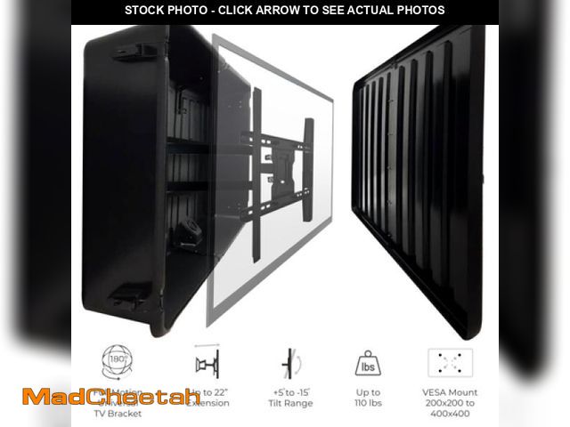 Lot 74-12406534 - Outdoor TV Hard Cover Weatherproof Protection 45 in. - 55 in. Television Mounting Bracket Included -...