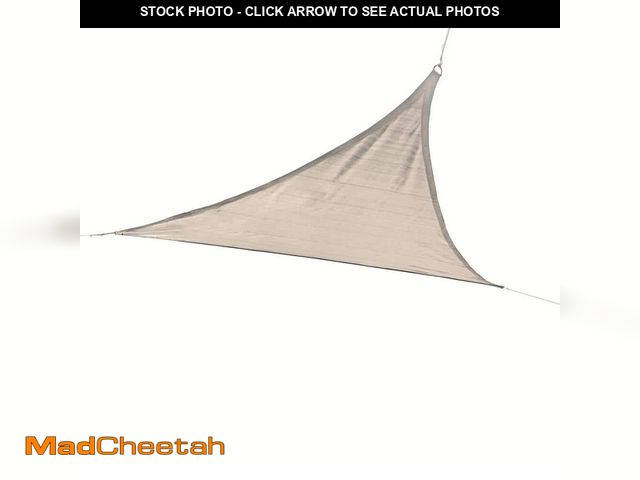 Lot 74-14306619 - Vigoro 12 ft. x 12 ft. Almond Triangle Shade Sail - UNUSED