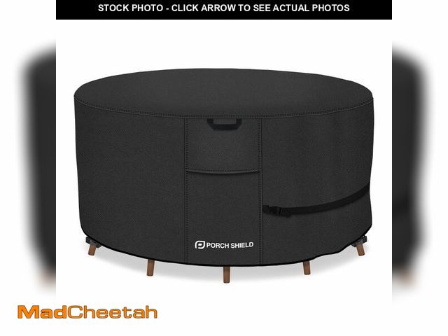 Lot 74-14051854 - Porch Shield Round Patio Furniture Cover - Waterproof 600D Heavy Duty Outdoor Table and Chairs Cover...