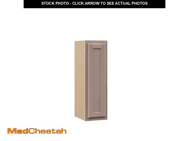 Lot 74-12675002 - Hampton Bay 9 in. W x 12 in. D x 30 in. H Assembled Wall Kitchen Cabinet in Unfinished with Recessed...