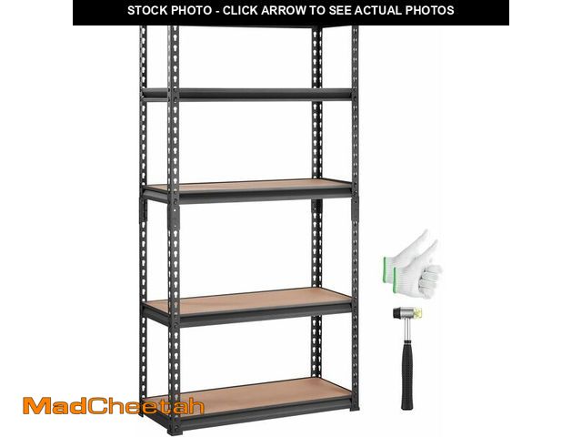 Lot 74-13059473 - VEVOR Storage Shelving Unit, 5-Tier Adjustable, 2000 lbs Capacity, Heavy Duty Garage Shelves Metal O...
