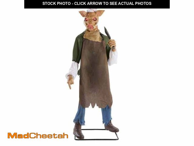 Lot 74-12772502 - 6.5ft.Gruesome Grounds Animated LED Butcher - USED