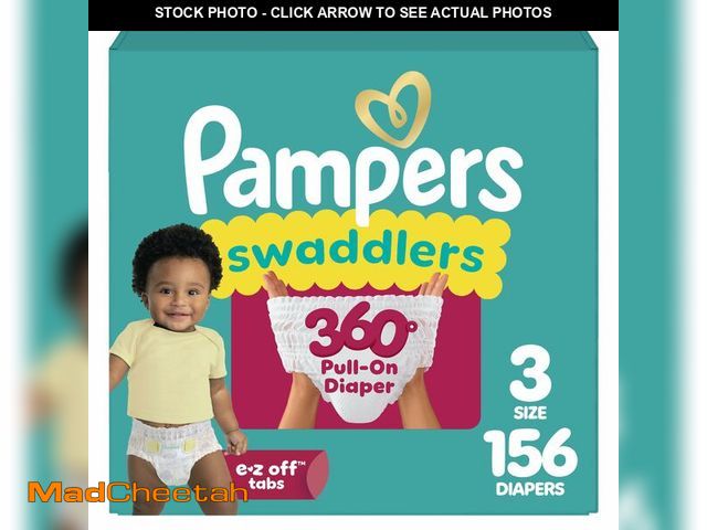 Lot 74-14582032 - Diapers - Swaddlers 360 degree - Size 3, 156 Count, up to 100% Leakproof Comfy Dry Fit, Designed for...
