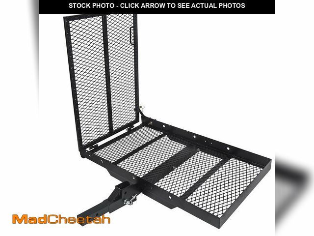 Lot 74-12511779 - *SEE DETAILS* ECOTRIC 46.2 x 26.8 x 38.7 inch Hitch Cargo Carrier w/Ramp Foldable 500 Lbs Capacity H...