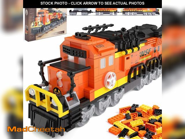 Lot 74-13947156 - AIGIMU City Train Building Set, Stem Trains Building Toy for Boys Girls Ages 6-14, BNSF Freight Trai...