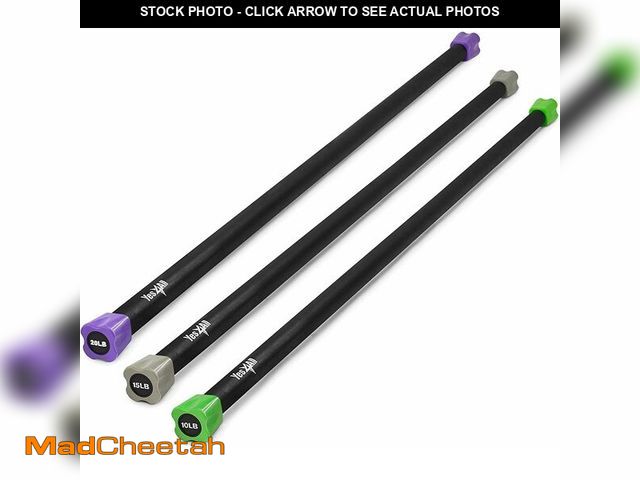 Lot 74-12544503 - Yes4All Total Body Workout Weighted Pilates Bar, Body Bar For Exercise, Therapy, Aerobics, and Yoga,...