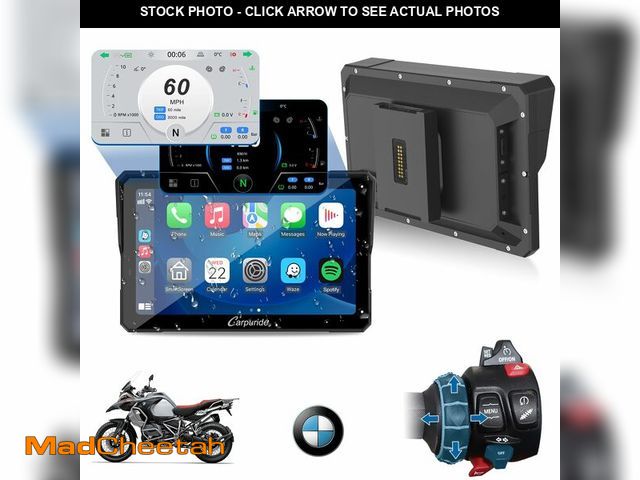 Lot 74-13623041 - CARPURIDE W702BS PRO for BMW Motorcycle CarPlay &amp; Android Auto Dual Bluetooth, 7" Waterproof GPS...
