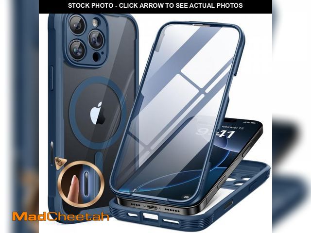 Lot 74-12118154 - Miracase Magnetic for iPhone 16 Pro Case Full-Body Phone with Built-in Glass Screen Protector, [Comp...