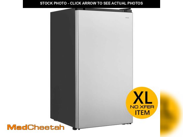 Lot 74-14559316 - Vissani 3.2 cu. ft. Mini Refrigerator in Stainless Steel, ENERGY STAR - UNUSED