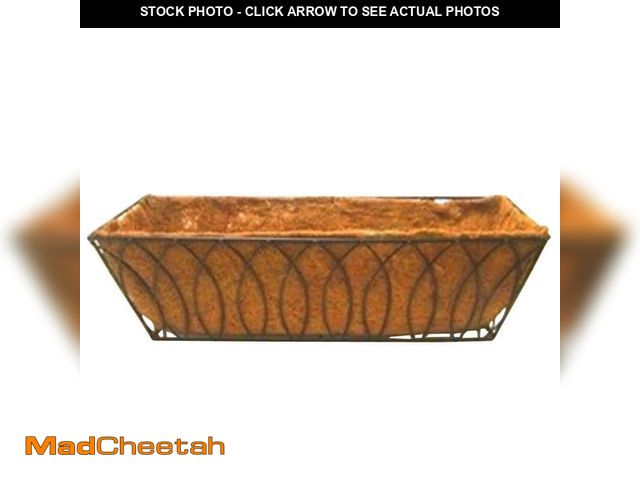 Lot 74-14246223 - Pride Garden Products 24 in. Devon Window/Deck Planter with AquaSav Coconut Liner Plastic - USED