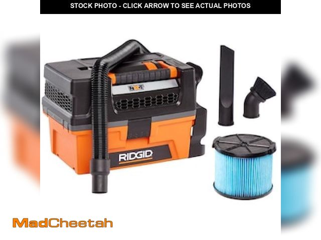 Lot 74-12145609 - 3 Gal. 5.0 Peak HP NXT Shop Vacuum Wet Dry Vac with Fine Dust Filter, Expandable Hose and Accessory ...