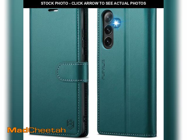 Lot 74-12700720 - FLIPALM Wallet Case for Samsung Galaxy S25 5G, RFID Blocking Credit Card Holder, PU Leather Folio Fl...