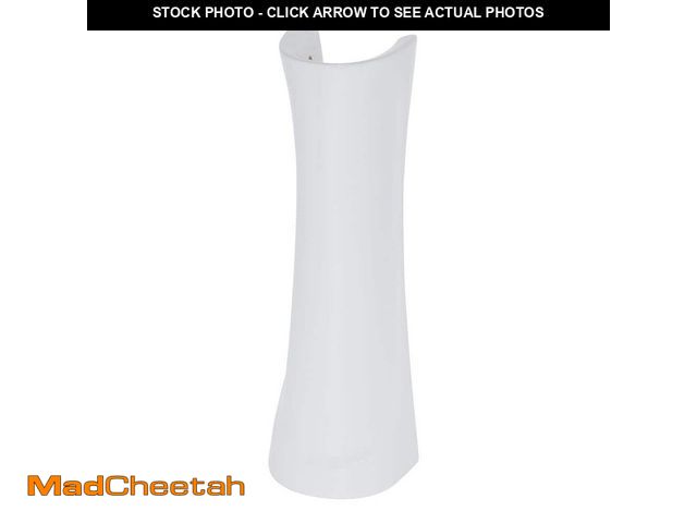 Lot 74-12849259 - Glacier Bay Shelburne/Petite 6.69 in. D x 8.86 in. W Round Pedestal Sink Base in White - UNUSED