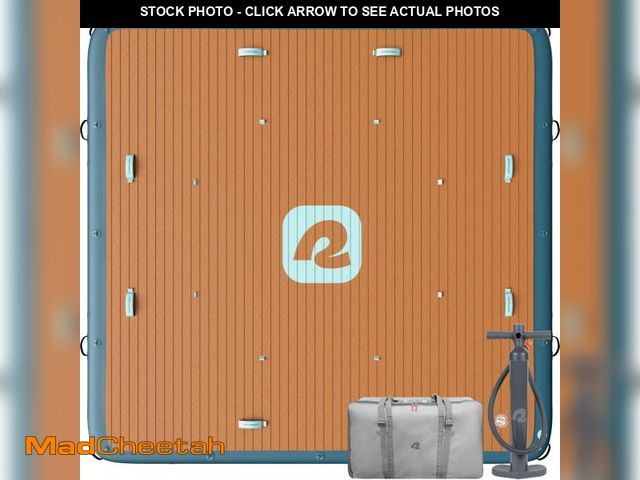 Lot 74-12157079 - Retrospec Siesta Dock 7' &amp; 10' XL Inflatable Floating Platform - Lake &amp; Pool Essential with ...
