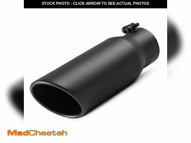 Lot 74-13565974 - A-KARCK Exhaust Tip 3 Inch Inlet, 3" Inlet 4" Outlet 12" Long Black Coated Finish Muffler Tip For Tr...