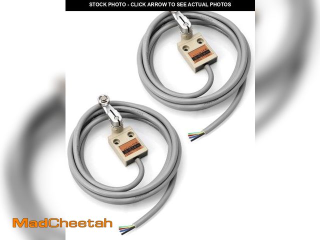 Lot 74-12441395 - QWORK Waterproof Limit Switch TZ-3104 with Roller Lever Plunger, 2 Pack - Momentary Action, SPDT 1NO...