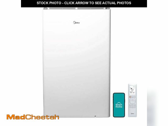 Lot 74-12669505 - (BROKEN PLASTIC PART) Open Box Midea (12000 BTU DOE) 550 sq ft Portable Air Conditioner, White - USE...