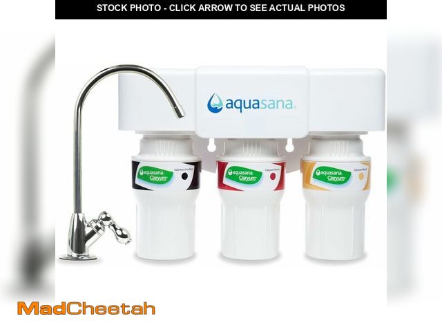 Lot 74-12543835 - Aquasana Under Sink Water Filter System - Reduces PFAS, Lead, &amp; Chlorine in Drinking Water - Und...