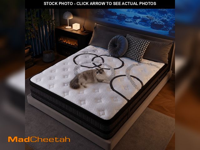 Lot 74-14584835 - GREOO King Mattress 12" Hybrid Mattress in a Box Gel Memory Foam and Pocket Springs with Motion Isol...