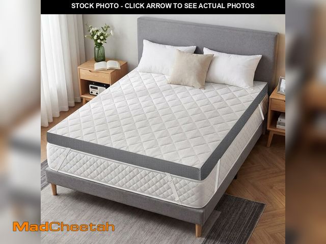 Lot 74-13844519 - Extra Firm Mattress Topper King, 3 Inch High-Density Foam Mattress Pad, Pain Relieving Bed Topper fo...