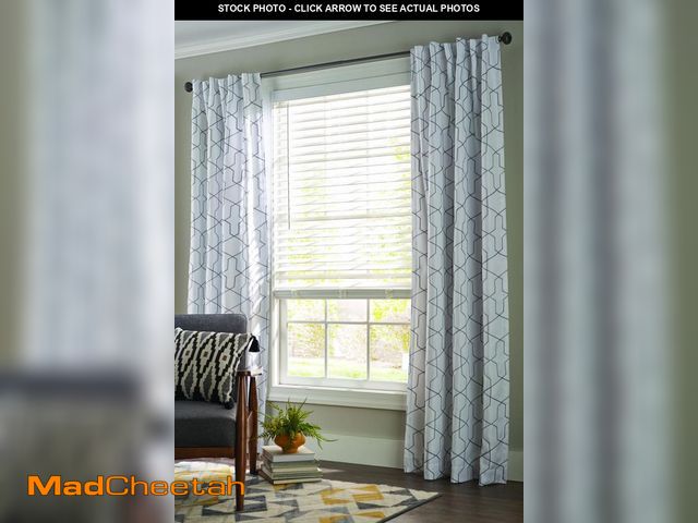 Lot 74-12406501 - (MISSING HARDWARE) Better Homes &amp; Gardens 2-inch Cordless Faux Wood Blinds, White, Multiple Size...