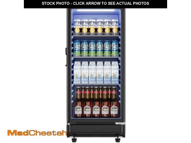Lot 74-13691690 - EUHOMY 21.3 in. W Single Zone 220-Cans Freestanding/Built-in Beverage Refrigerator Cooler in Black w...