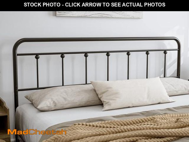Lot 74-12485921 - IKIFLY Metal California King Size Headboard, Adjustable Height, Farmhouse Victorian Style, Easy Asse...