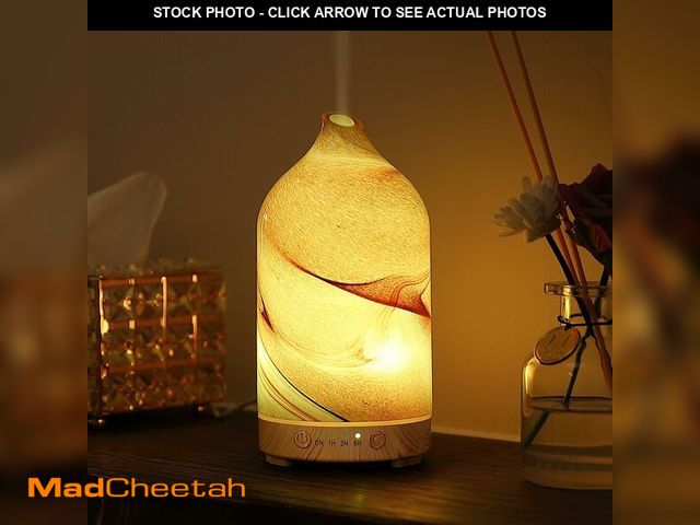 Lot 74-13949533 - Essential Oil Diffuser Hand Blown Glass Aromatherapy Diffuser - Ultrasonic Cool Mist Scent Aroma Dif...