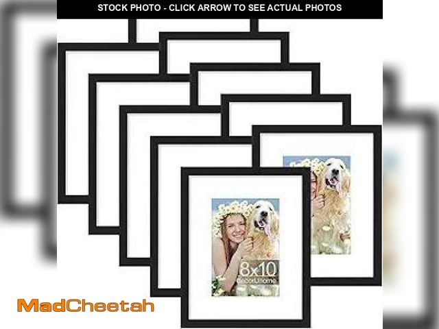 Lot 74-12129113 - decorUhome 8x10 Picture Frame Set of 10, Display Photos 5x7 with Mat or 8x10 Unmatted for Picture Fr...