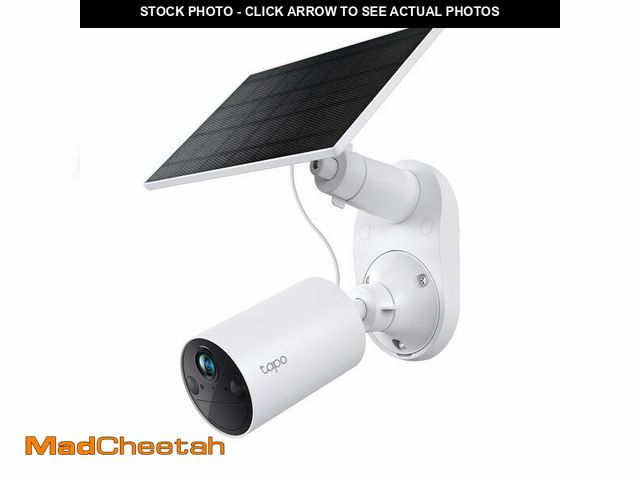 Lot 74-13549013 - Tapo SolarCam 1080p Outdoor Wireless Security Camera - Battery Power with Solar, Person Detection, S...