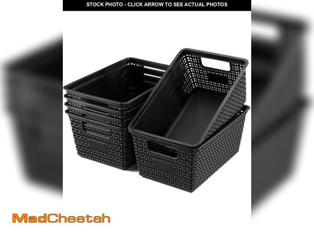 Lot 74-11556458 - Set of 6 Baskets For Organizing, Plastic Storage Bins and Small Basket for Organization and Storage ...
