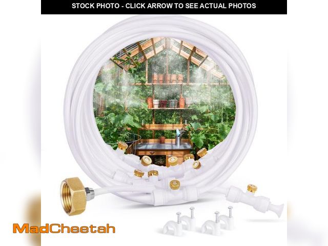 Lot 74-12307840 - homenote Misting Cooling System, 59FT (18M) Misting Line + 16 Brass Mist Nozzles + Brass Adapter(3/4...