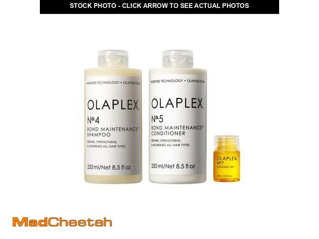 Lot 74-12119057 - Olaplex Wash and Shine Hair Kit: No. 4, 5, 7, Shampoo &amp; Conditioner Set to Cleanse, Hydrate, &am...