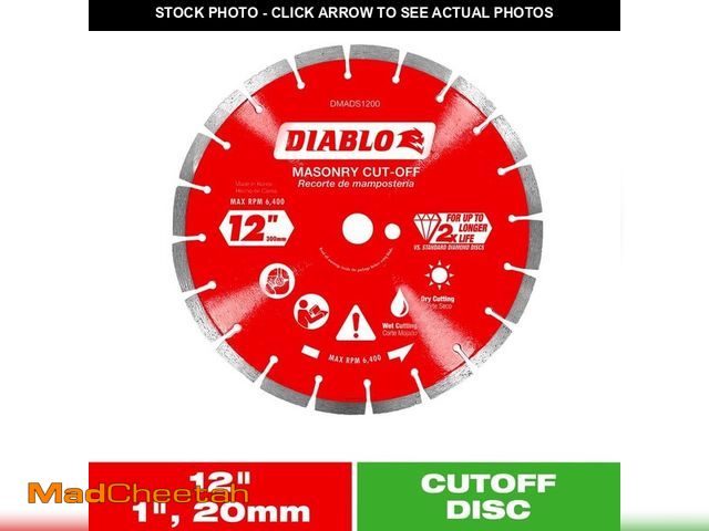 Lot 74-14222767 - DIABLO 12 in. Diamond Segmented Cut-Off Discs for Masonry - UNUSED