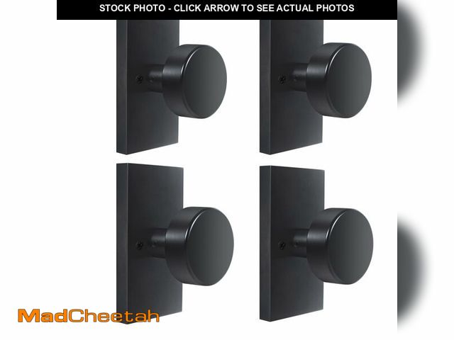 Lot 74-12501246 - HIEMEY Matte Black Dummy Door Knobs Interior, Modern Rectangle Dummy Door Handle for Bifold Closet, ...