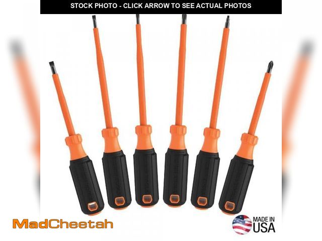 Lot 74-12529655 - Klein Tools Screwdriver Set, 1000 Volt Insulated, 6-Piece - UNUSED