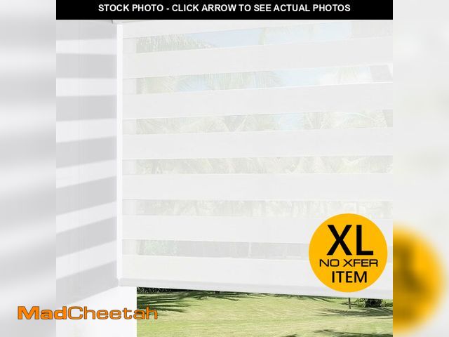 Lot 74-13789444 - ChrisDowa Cordless Zebra Blinds for Windows, Dual Layer Free-Stop Light Filtering Window Roller Shad...