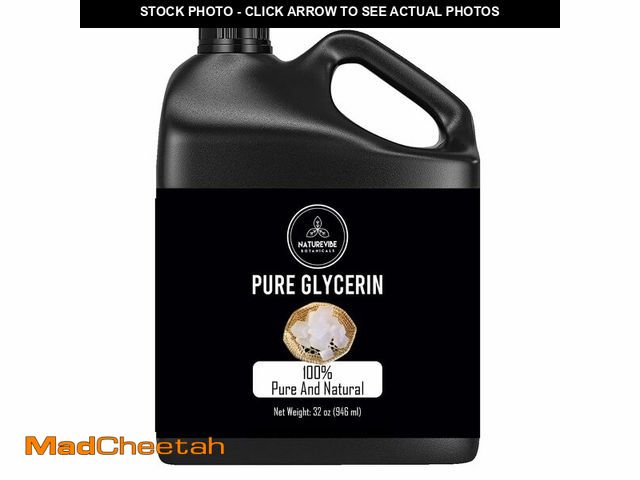 Lot 74-13572545 - Naturevibe Botanicals Glycerine Liquid Oil 32 Ounces | 100% Pure and Natural | Great for Skin Care a...