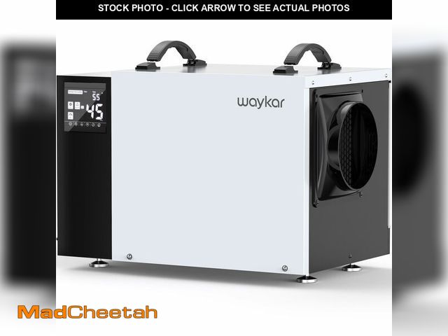 Lot 74-12694841 - Waykar 125 Pint Crawl Space Dehumidifier with Drain Hose for Commercial, Basements, and Industry Wat...