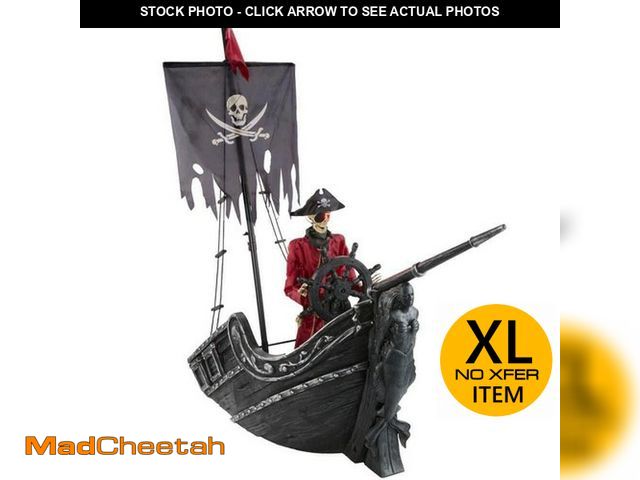 Lot 74-12811264 - 9.5ft.Dead Water Giant-Sized Animated LED Pirate Ship - UNUSED