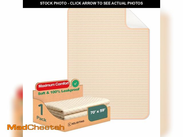 Lot 74-14210408 - King Size Bed Pads for Incontinence Washable Waterproof, 71" x 59" (Pack of 1) - Reusable Extra Larg...