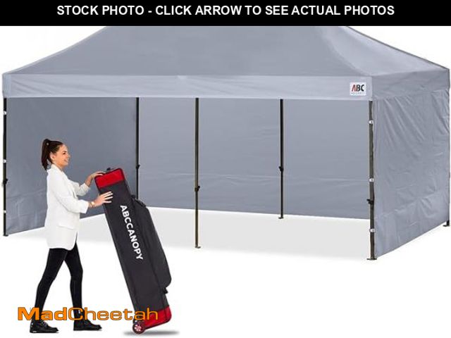 Lot 74-12276215 - ABCCANOPY Heavy Duty Easy Pop up Canopy Tent with Sidewalls 10x15, Gray - UNUSED
